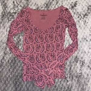 American Eagle Paisley Long Sleeve Shirt!